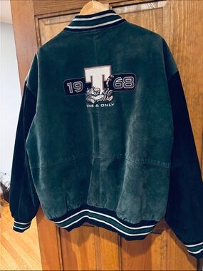 Vintage DISNEY STORE Leather TIGGER “1968 One & Only” Varsity Bomber Jacket